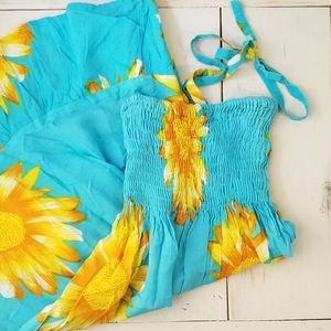 India Boutique Sunflower Halter Dress - NWT